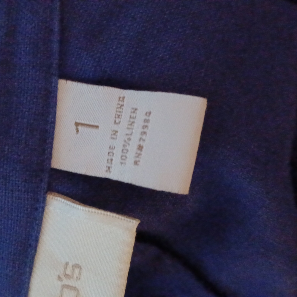 Chico's linen blazer. Royal blue. Chico's size 1. Medium, 8/10 new condition - Picture 7 of 7